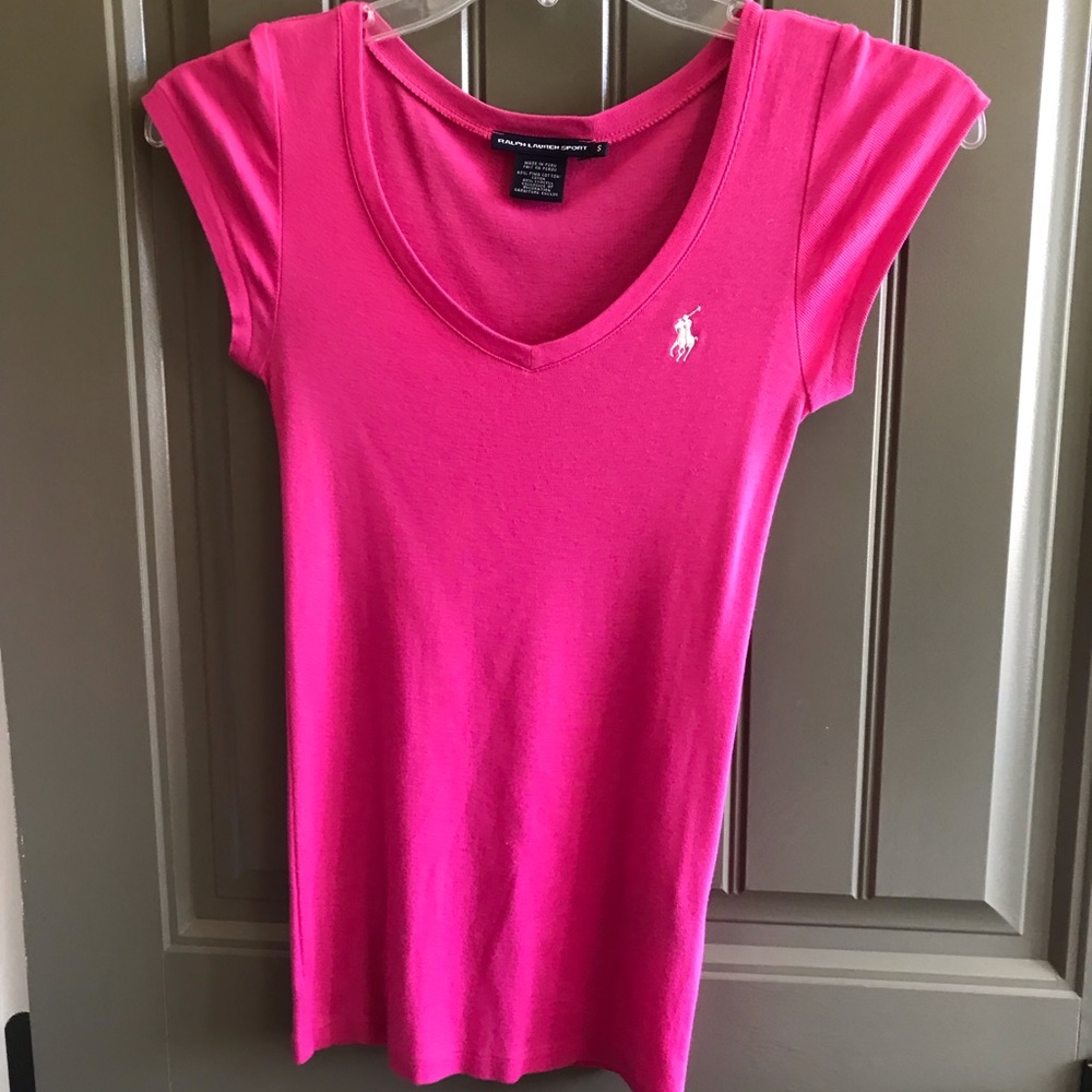 Hot pink Ralph Lauren V Neck